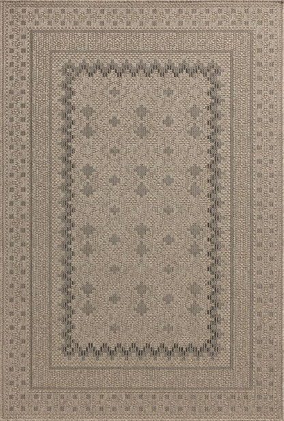 Loloi Chris Loves Julia Providence Collection PRC-06 Charcoal/Dove 6'-3" x 9'-2", .12" Pile Height, Indoor/Outdoor Area Rug