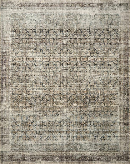 Loloi Amber Lewis Morgan Collection MOG-02 Navy/Sand 5'-0" x 7'-0" 38" Thick Area Rug feat. CloudPile, Neutral, Room Décor, Vintage Inspired, Livingroom, Bedroom, Dining Area