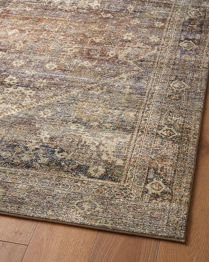 Loloi Amber Lewis Morgan Collection MOG-05 Spice/Lagoon 2'-3" x 7'-6" 38" Thick Runner Rug feat. CloudPile, Neutral, Room Décor, Vintage Inspired, Livingroom, Bedroom, Dining Area