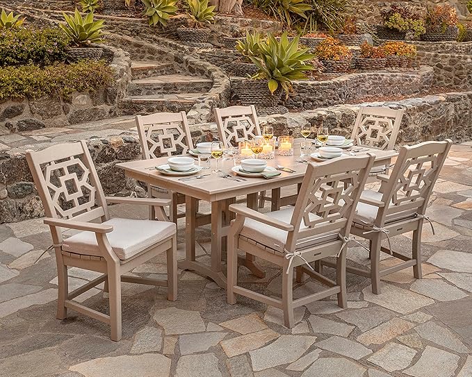 Martha Stewart by POLYWOOD® Chinoiserie Dining Side Chair in White