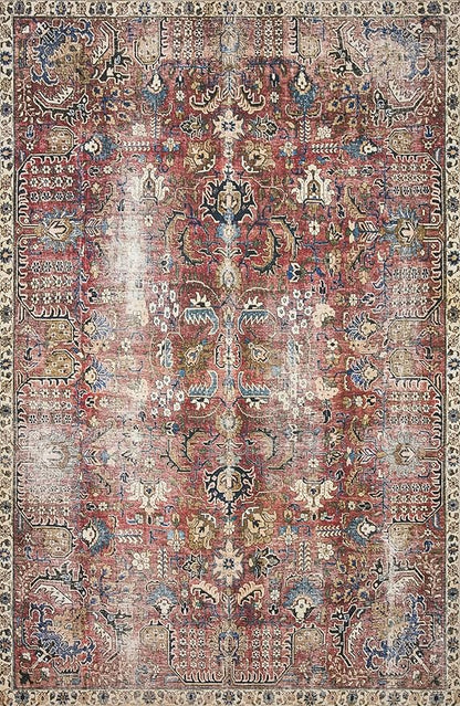 Loloi Chris Loves Julia Jules Collection JUL-01 Merlot/Multi 8'-6" x 11'-6", .13" Pile Height, Area Rug