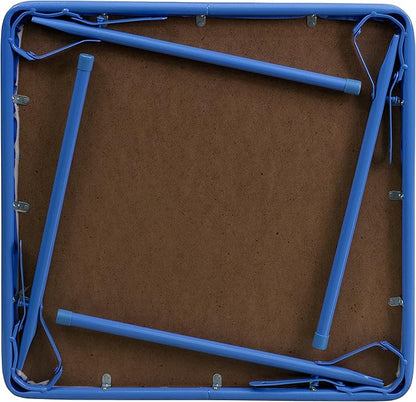 Flash Furniture Mindy Kids Blue Folding Table with Padded Top and Powder Coated Locking Legs