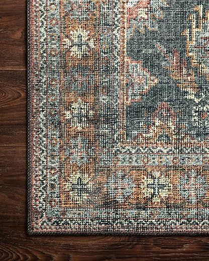 Loloi Skye Collection SKY-10 Sea/Rust 8'-0" x 8'-0" Round Area Rug