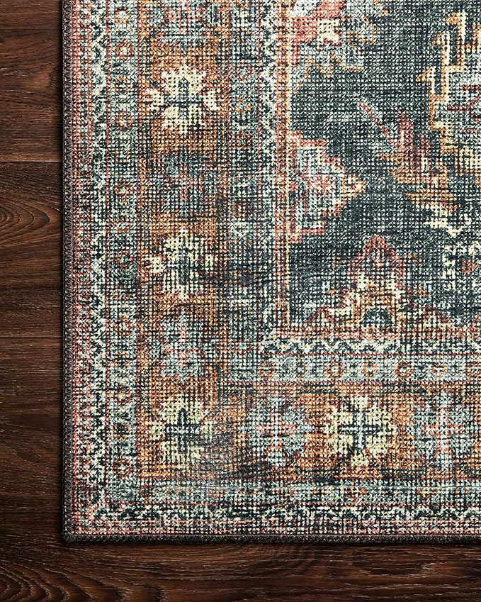 Loloi II Skye Collection SKY-10 Sea/Rust 2'-3" x 3'-9" Accent Rug