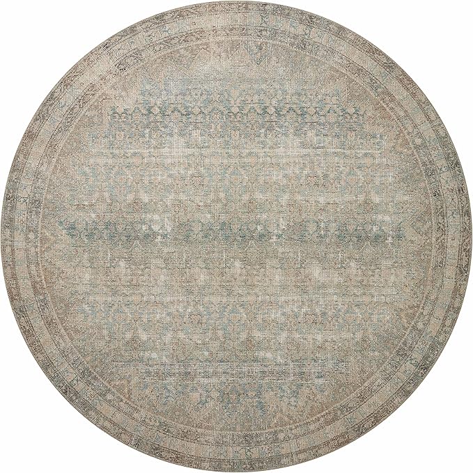 Loloi Angela Rose Aubrey Collection AUB-03 Jade/Natural 2'-6" x 7'-6", .19" Pile Height, Runner Rug