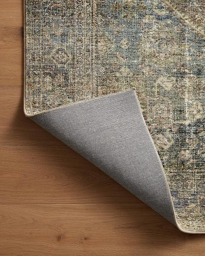 Loloi Amber Lewis Morgan Collection MOG-05 Spice/Lagoon 7'-3" x 9'-3" 38" Thick Area Rug feat. CloudPile, Neutral, Room Décor, Vintage Inspired, Livingroom, Bedroom, Dining Area