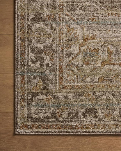 Loloi Magnolia Home by Joanna Gaines Mona Collection MOA-01 BARK/Sunrise 5' x 7'-8" Area Rug