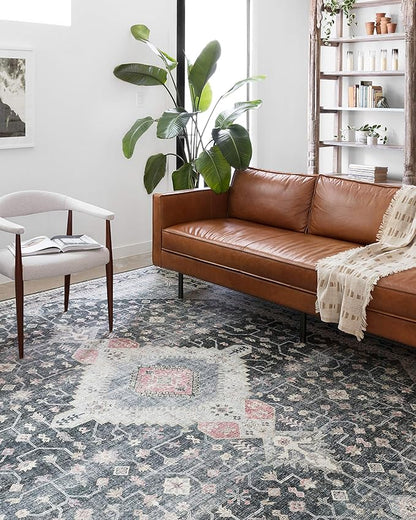 Loloi II Skye Collection SKY-02 Charcoal/Multi 2'-3" x 3'-9" Accent Rug