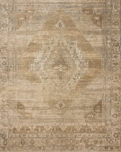 Loloi Amber Lewis Cambria Collection CBR-03 Taupe/Antique Bronze 3'-6" x 5'-6" Accent Rug Jute, Neutral, Vintage Style, Antique Tone, Living, Bedroom, Dining, Carpet