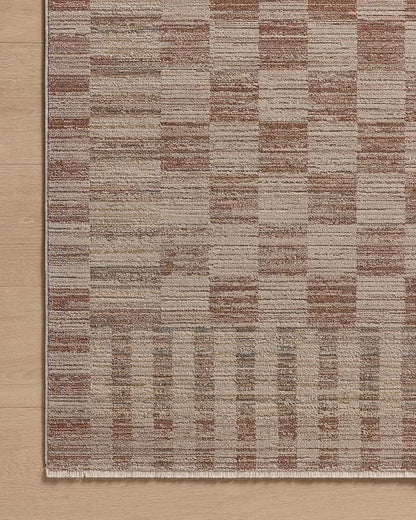 Loloi Amber Lewis Cali Collection CIL-06 Brick/Natural 11'-6" x 15'-7", .25" Pile Height, Area Rug