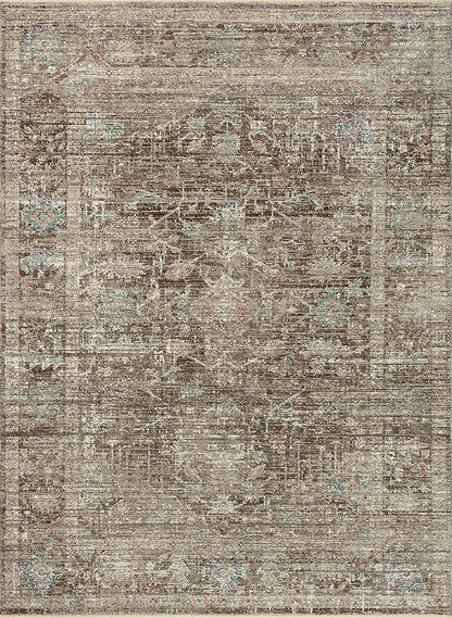 Loloi Magnolia Home by Joanna Gaines Millie Collection MIE-03 Charcoal/Dove 7'-10" x 10', .25" Pile Height, Area Rug