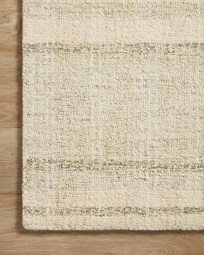 Loloi Chris Loves Julia Chris Collection CHR-02 Natural/Sage 2'-6'' x 11'-6'', .50" Pile Height, Runner Rug