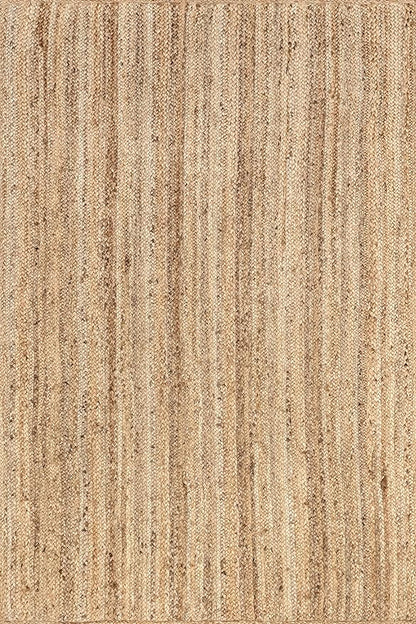 nuLOOM 4 Square Rigo Jute Hand Woven Area Rug, Natural, Solid Farmhouse Design, Natural Fiber, For Bedroom, Living Room, Dining Room, Hallway, Office, Kitchen, Entryway
