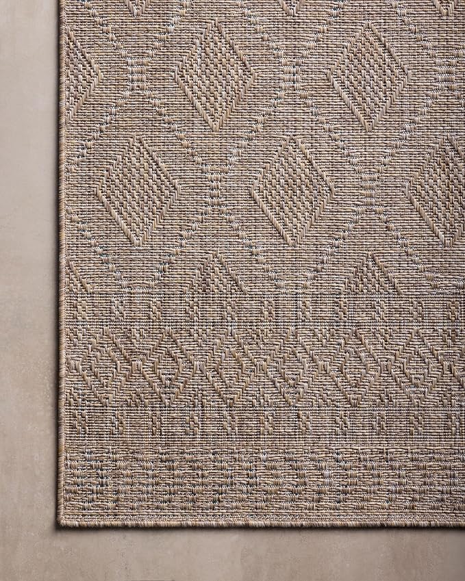 Loloi Amber Lewis Topanga Collection TOP-06 Natural/Mist 7'-10" x 10' Indoor/Outdoor Area Rug