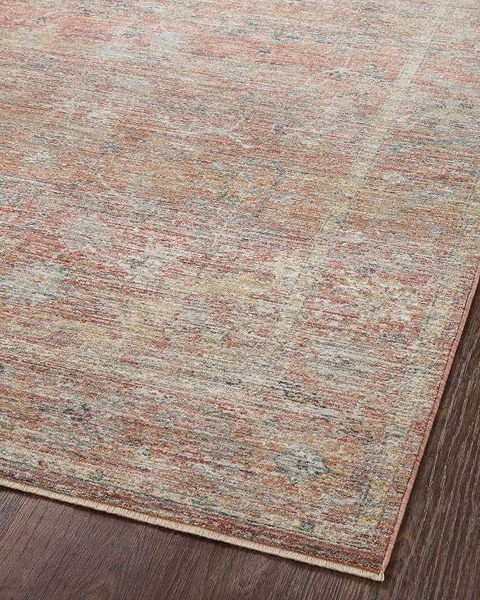 Loloi Magnolia Home by Joanna Gaines Millie Collection MIE-04 Sunset/Multi 9'-6" x 13'-1", .25" Pile Height, Area Rug
