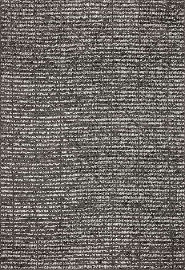 Loloi Kamala Collection KAM-06 Charcoal/Ivory 2'-7" x 10'-0" Runner Rug