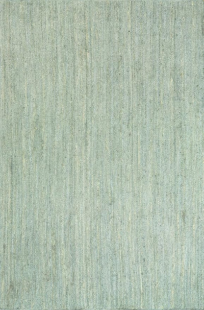 nuLOOM 6x9 Rigo Jute Hand Woven Area Rug, Green, Solid Farmhouse Design, Natural Fiber, For Bedroom, Living Room, Dining Room, Hallway, Office, Kitchen, Entryway