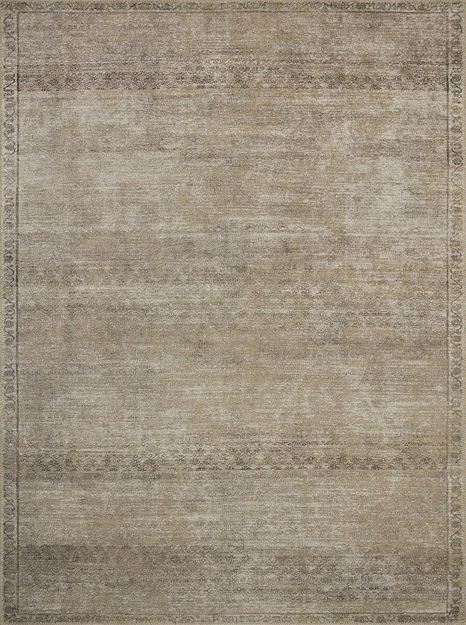 Loloi Amber Lewis Cambria Collection CBR-01 Ash/Bark 8'-6" x 11'-6" Area Rug Jute, Neutral, Vintage Style, Antique Tone, Living, Bedroom, Dining, Carpet