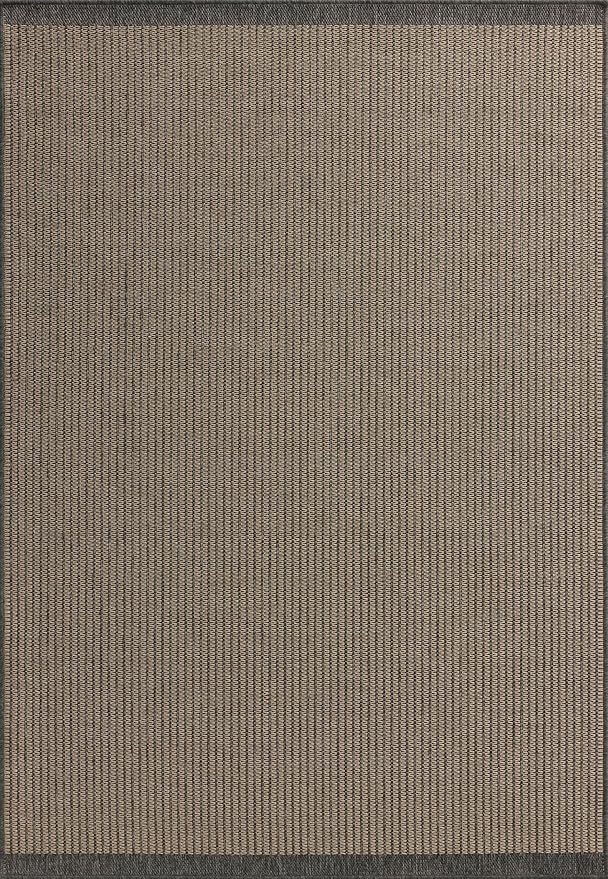 Loloi Chris Loves Julia Providence Collection PRC-03 Wheat/Charcoal 6'-3" x 9'-2", .12" Pile Height, Indoor/Outdoor Area Rug