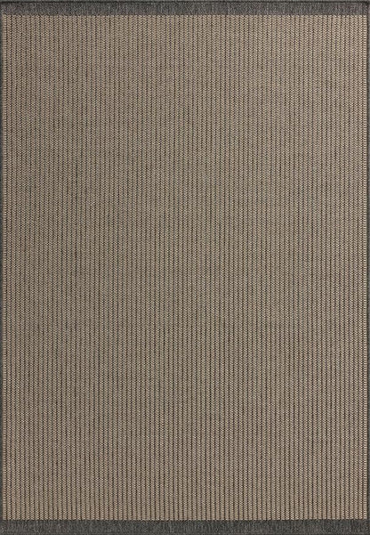 Loloi Chris Loves Julia Providence Collection PRC-03 Wheat/Charcoal 7'-6" x 7'-6", .12" Pile Height, Indoor/Outdoor Round Area Rug