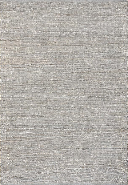 nuLOOM 2'6" x 6' Elfriede Jute & Cotton Hand Woven Area Rug, Elfriede Grey, Solid Rustic Farmhouse Style, Weaved Design, Natural Fiber, for Bedroom, Living Room, Dining Room, Hallway, Office, Entryway