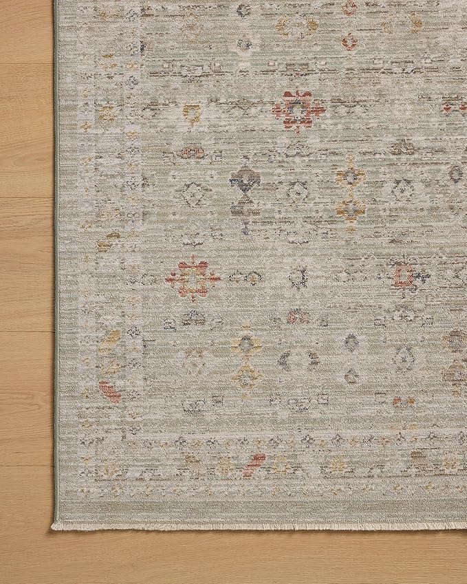 Loloi Chris Loves Julia Ida Collection IDA-04 Spa/Multi 9'-3" x 13'-1", .19" Pile Height, Area Rug
