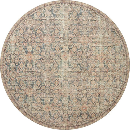 Loloi Angela Rose Aubrey Collection AUB-01 Navy/Multi 2'-6" x 9'-6", .19" Pile Height, Runner Rug