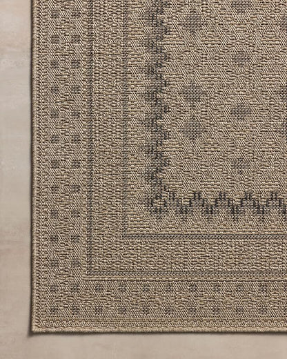 Loloi Chris Loves Julia Providence Collection PRC-06 Charcoal/Dove 7'-6" x 7'-6", .12" Pile Height, Indoor/Outdoor Round Area Rug