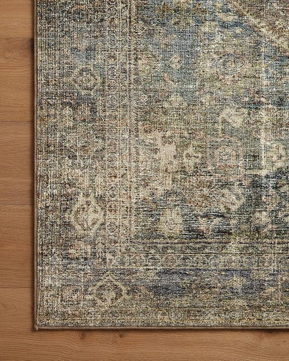 Loloi Amber Lewis Morgan Collection MOG-05 Spice/Lagoon 2'-3" x 11'-6" 38" Thick Runner Rug feat. CloudPile, Neutral, Room Décor, Vintage Inspired, Livingroom, Bedroom, Dining Area