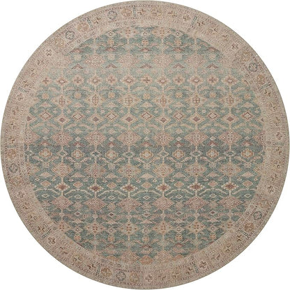 Loloi Angela Rose Aubrey Collection AUB-02 Aqua/Sand 5'-0" x 7'-0", .19" Pile Height, Area Rug