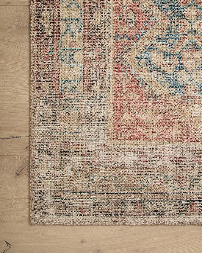 Loloi Angela Rose Aubrey Collection AUB-03 Ocean/Spice 2'-6" x 7'-6", .19" Pile Height, Runner Rug