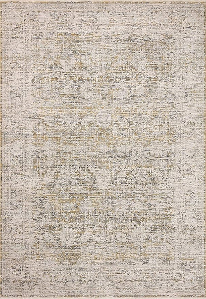 Loloi Amber Lewis Alie Collection ALE-05 Gold/Beige 5'-3'' x 7'-9'', .13'' Pile Height, Area Rug