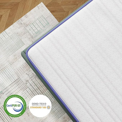Full Size Mattress 10 Inch, Rest Only Full Mattress in a Box, Medium Firm for Pressure Relief, Memory Foam & Individually Wrapped Coils Pocket Spring for Motion Isolation