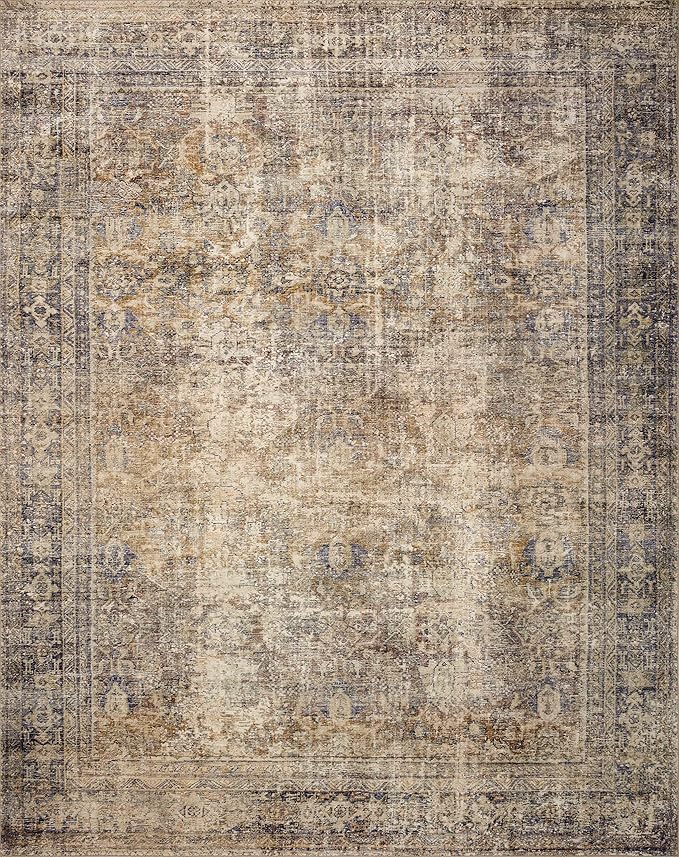 Loloi Amber Lewis Morgan Collection MOG-01 Sunset/Ink 2'-3" x 7'-6" 38" Thick Runner Rug feat. CloudPile, Neutral, Room Décor, Vintage Inspired, Livingroom, Bedroom, Dining Area