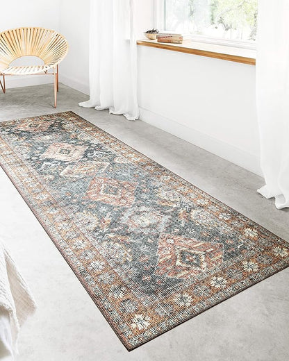 Loloi II Skye Collection SKY-10 Sea/Rust 5'-0" x 7'-6" Area Rug
