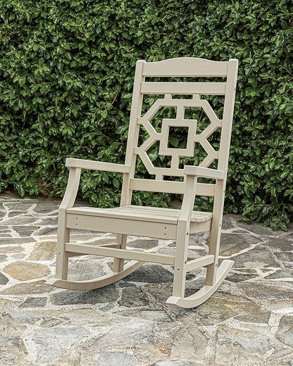 Martha Stewart by POLYWOOD® Chinoiserie Rocking Chair in Green