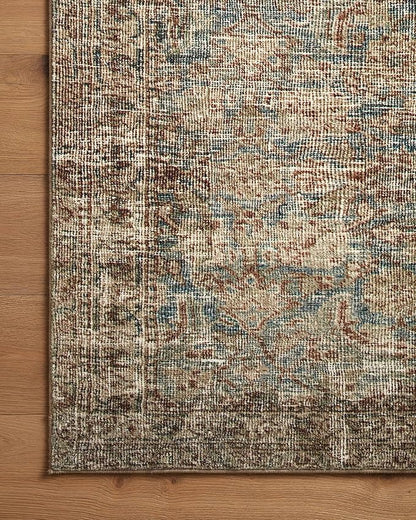 Loloi Amber Lewis Morgan Collection MOG-04 Sea/Sage 7'-3" x 9'-3" 38" Thick Area Rug feat. CloudPile, Neutral, Room Décor, Vintage Inspired, Livingroom, Bedroom, Dining Area