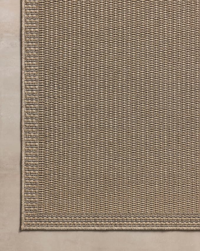 Loloi Chris Loves Julia Providence Collection PRC-02 Natural/Sand 2'-3" x 7'-7", .12" Pile Height, Indoor/Outdoor Runner Rug