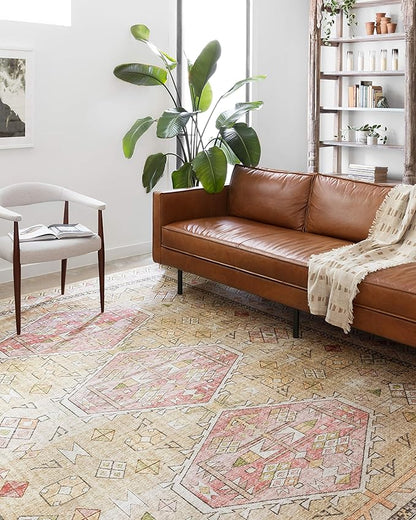 Loloi II Skye Collection SKY-04 Gold/Blush 2'-3" x 3'-9" Accent Rug
