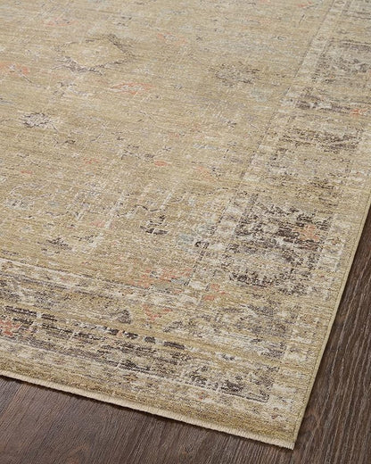 Loloi Magnolia Home by Joanna Gaines Millie Collection MIE-03 Gold/Charcoal 2'-7" x 14', .25" Pile Height, Runner Rug
