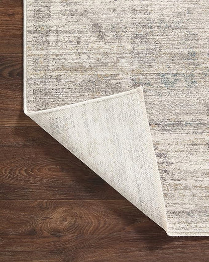 Loloi Magnolia Home by Joanna Gaines Millie Collection MIE-01 Silver/Dove 2'-7" x 8'-0", .25" Pile Height, Runner Rug