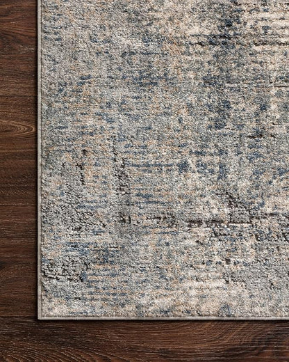 Loloi Teagan Collection TEA-05 Denim/Slate 2'-8" x 13' Runner Rug, Large, Soft Neutral Rug, High-Traffic for Living Room, Bedroom, Home Office, Dining Area
