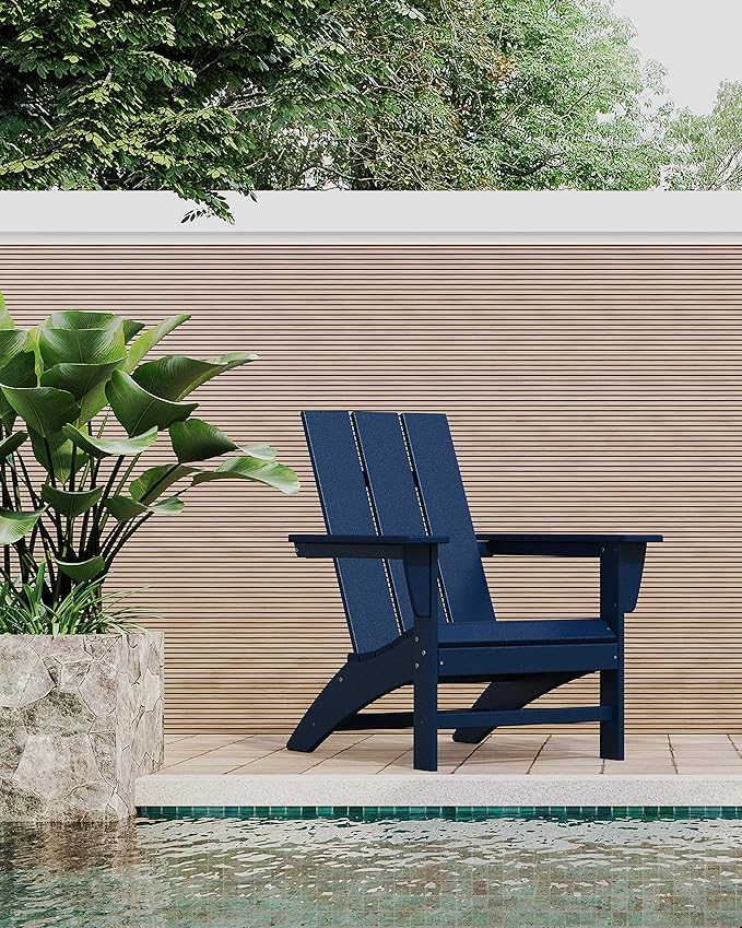 POLYWOOD Modern Adirondack Chair (Navy)