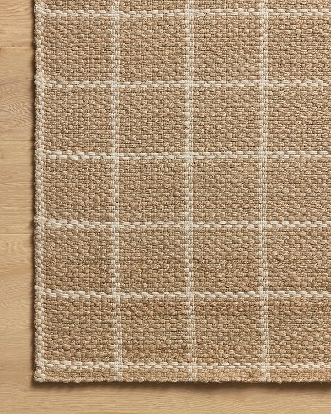 Loloi Chris Loves Julia Fletcher Collection FLE-01 Natural/Ivory 2'-3" x 3'-9", .37" Pile Height, Runner Rug