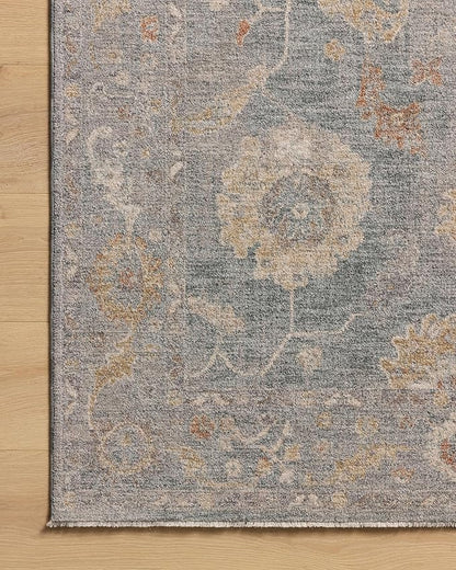 Loloi Chris Loves Julia Louisa Collection LOI-02 Ocean/Sunset 2'-7" x 14', .38" Pile Height, Runner Rug