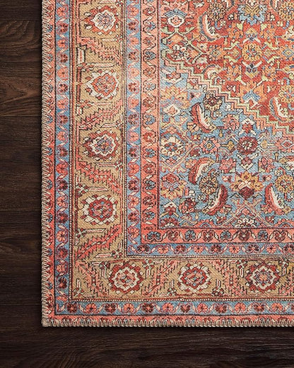 Loloi Loren Collection LQ-06 Red/Multi 5'-0" x 7'-6" Area Rug