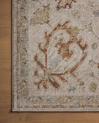 Loloi Magnolia Home by Joanna Gaines Mona Collection MOA-02 Oatmeal/Multi 5' x 7'-8" Area Rug