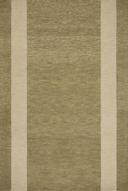Loloi Leanne Ford Craven Collection CVN-01 Light Olive/Oatmeal 9'-3" x 13' Area Rug Geometrical, Patterned, Neutral, Living Room, Bedroom, Dining Room