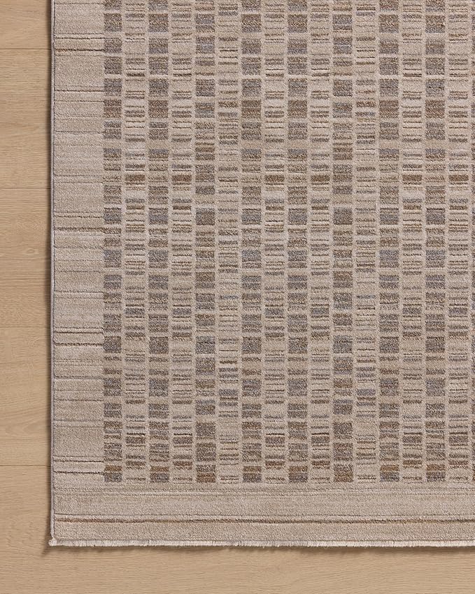 Loloi Amber Lewis Cali Collection CIL-02 Natural/Slate 7'-10" x 10', .25" Pile Height, Area Rug