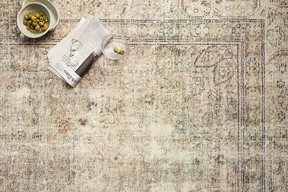Loloi Margot Collection MAT-01 Antique/Sage 7'-6" x 9'-6" Area Rug feat. CloudPile, No-Shed Easy Clean Large Patterned Area Rug for Living Room, Bedroom, Dining Area